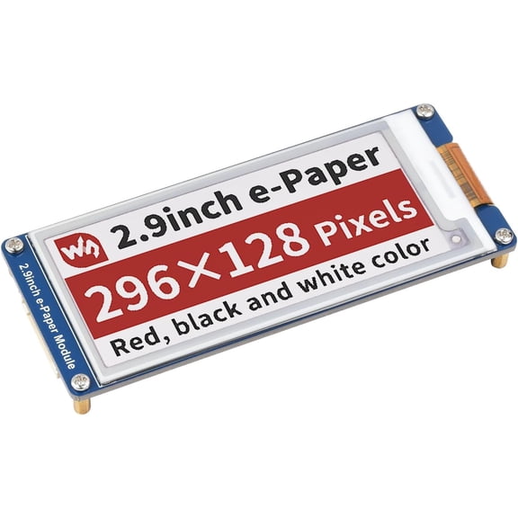 2.9inch E-Paper Module, 296128 Pixels Red/Black/White 3Colors Display Module for /Jetson Nano/Nucleo Main Control Boards