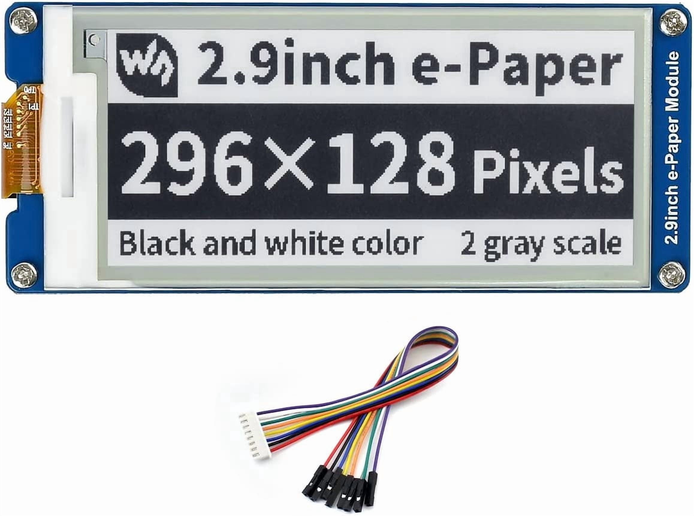 2.9inch e-Paper Display Module, 296x128 Resolution 3.3V/5V Two-Color epaper Display E-Ink Screen Module SPI Interface Compatible with /Arduino/Jetson Nano,Support Partial Refresh