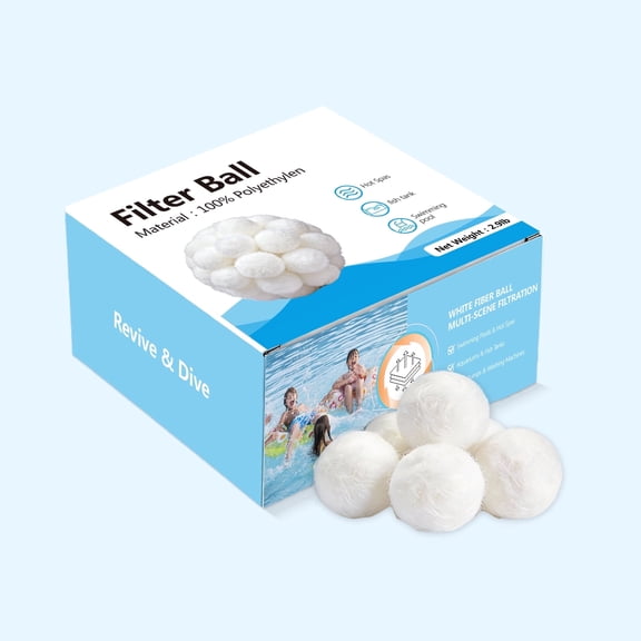 FYBERI Pool Filter Balls Reusable High Dirt Removal Capacity 2.9 lb