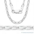 thumbnail image 1 of 2.9mm D-Cut Pave Paper Clip Cable Link Chain Necklace in .925 Sterling Silver w/ Rhodium, 1 of 1