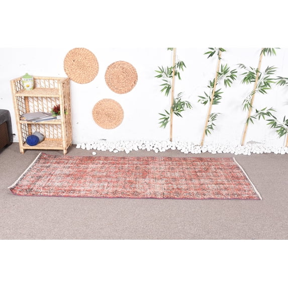 2.9x6.9 ft Accent Rug, Home Decor Rug, Vintage Rug, Wool Rug, Turkish Rug