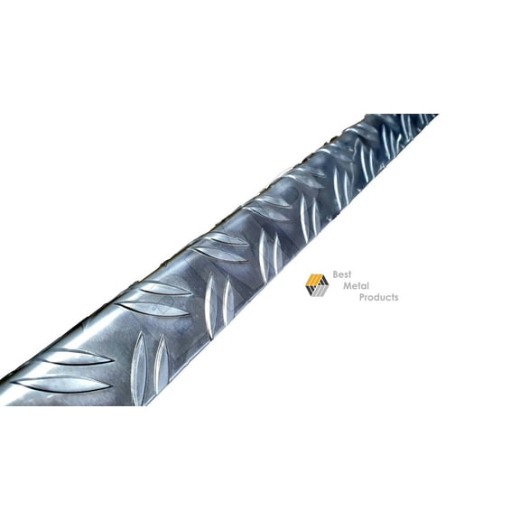(2) ALUMINUM DIAMOND PLATE CORNER GUARDS 1.5"x1.5"x48" SECOND CHOICE QUALITY 0500105