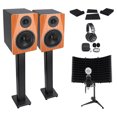 thumbnail image 1 of (2) APM6C 6.5" 350w Studio Monitors+36" Stands+Pads+Headphones+Mic+Shield, 1 of 15