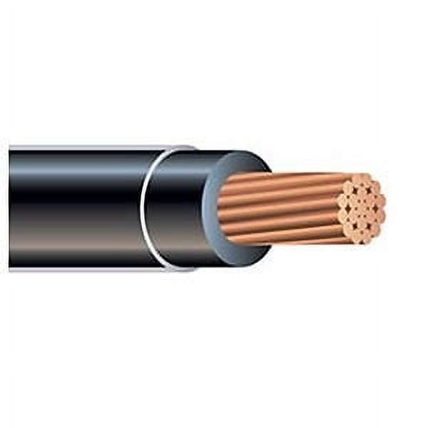 3 AWG 19-Stranded THHN Black Copper Building Wire - 50ft Cut For Electrical Applications