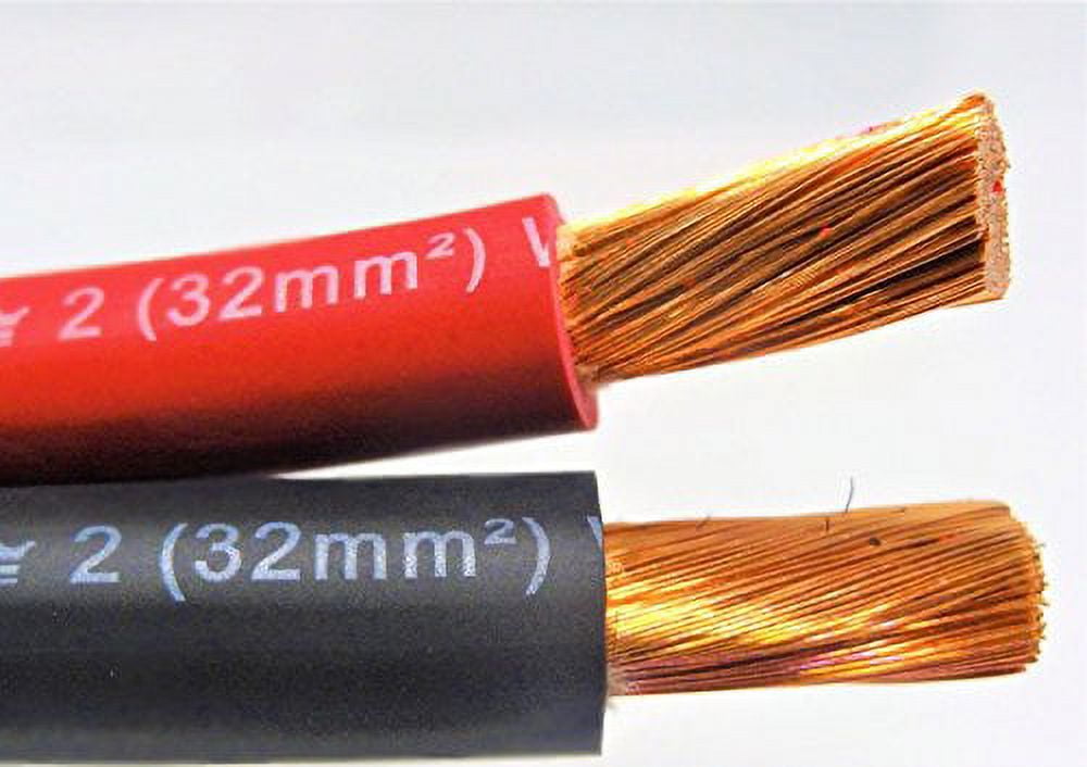 2 AWG EXCELENE WELDING CABLE BLACK OR RED MADE IN USA (125 FT, RED)