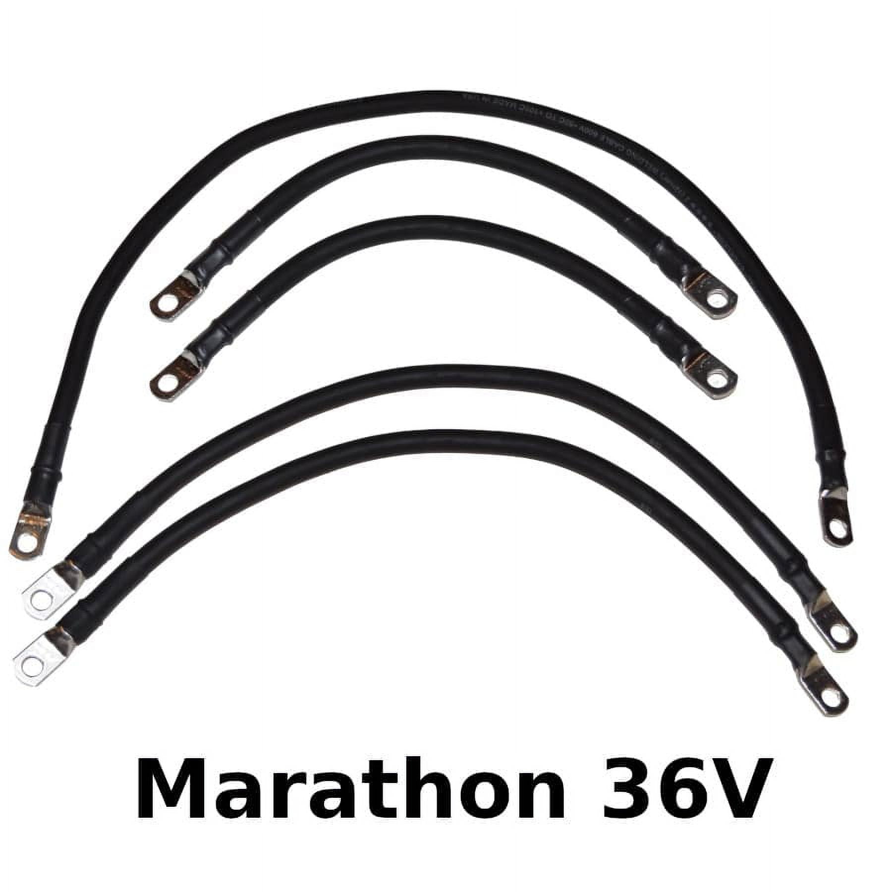 2 AWG Golf Cart Battery Cable Set for EZGo Marathon 36V, 19861994