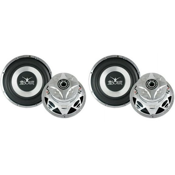 2 Absolute 10" EX900 Subwoofer 900 Watt Dual 4 for Car Audio Systems
