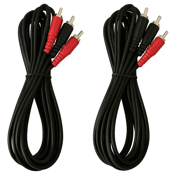 2 Absolute 15' RCA Interconnect Cable Wire Marine Car Amplifier Stereo Home Audio