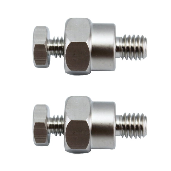 2 Absolute BTC-50 GM Side Post Terminals GM Short Side Post Mount Positive Negative Battery Terminal Chrome Plated