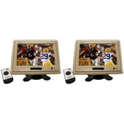 2 Absolute PHM-709C Cream Beige7 Inch TFT-LCD Car Monitor 2 Video Input Car Rearview Headrest Monitor DVD VCR