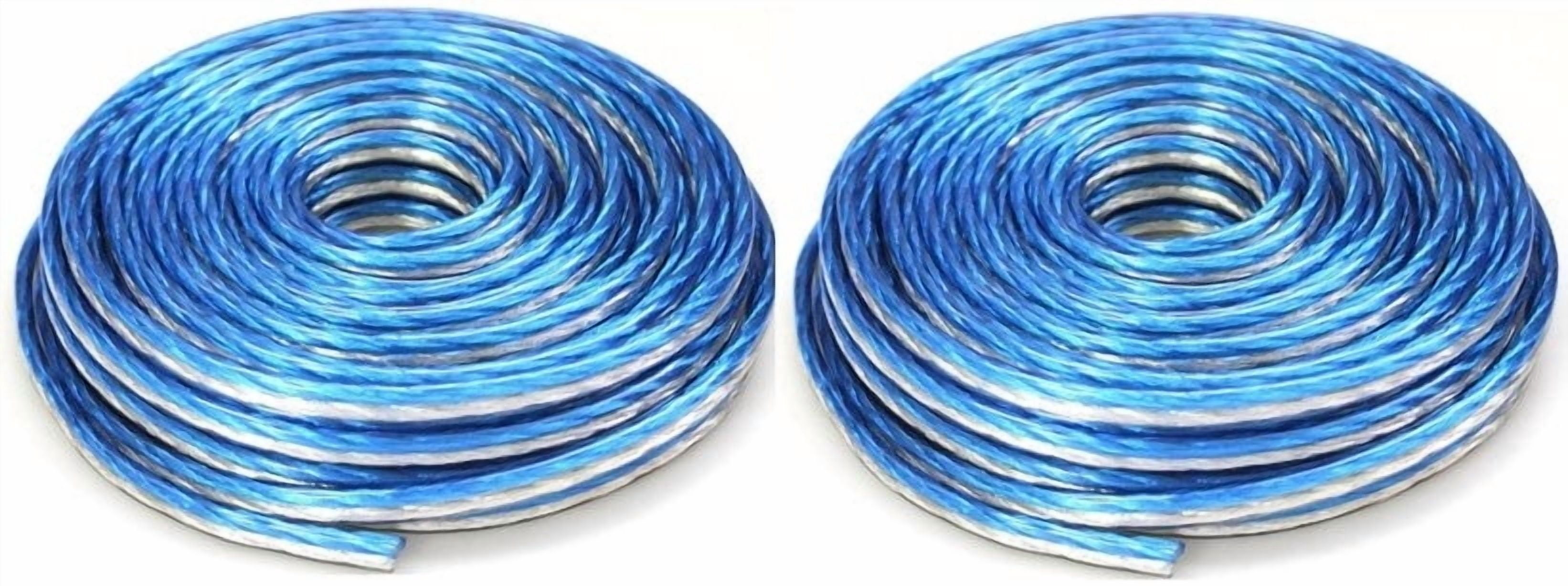 2 Absolute SWT18B25 18 Gauge Premium Speaker Wire 25ft Clear Blue/White2 Absolute SWT18B25 18 Gauge Premium Speaker Wire 25ft Clear Blue/White