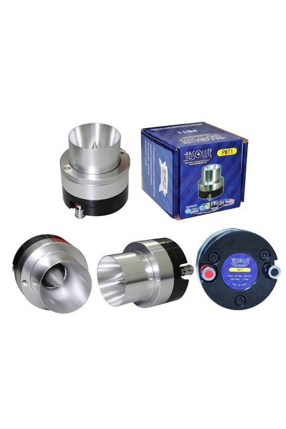 2 Absolute USA PBT1 1 Inch Titanium Bullet High Compression Super Tweeter for Car, Van, ATV, UTV, Marine, Boat, Motorcycle, Motorsports, and Competition