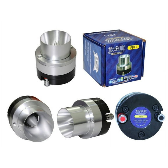2 Absolute USA PBT1 1 Inch Titanium Bullet High Compression Super Tweeter for Car, Van, ATV, UTV, Marine, Boat, Motorcycle, Motorsports, and Competition