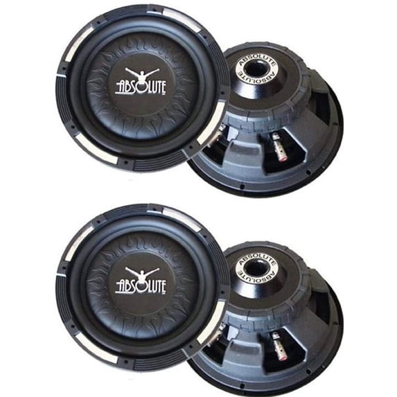 2 Absolute XS-1000 10" Xcursion Series 1000 Watts Single 4 ohm Slim Shallow Subwoofer