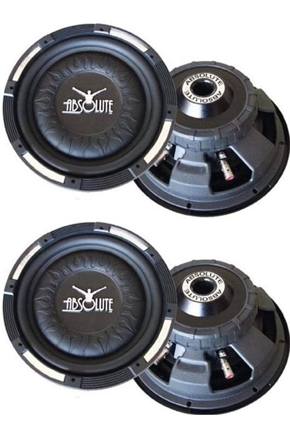 2 Absolute XS-1000 10" Xcursion Series 1000 Watts Single 4 ohm Slim Shallow Subwoofer