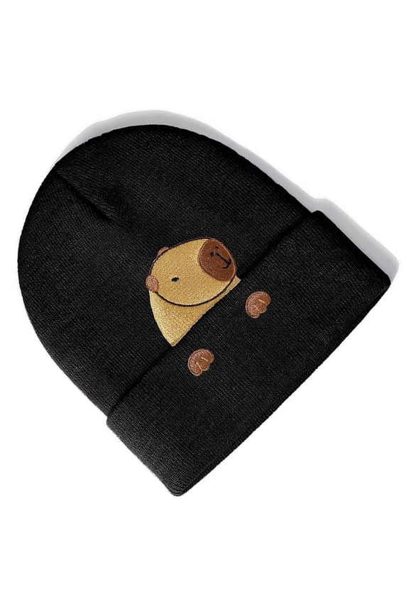 2. Acrylic Knit Cap With Embroidery For Hiking Travel Family Activities Cold Weather Essential