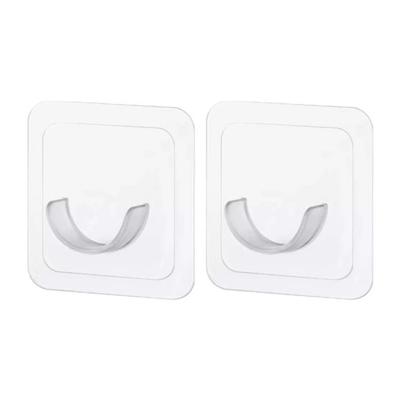 2*Adhesive Shower Curtain Rod Holders Wall Mounted Shower Rod Holders -- I8Z8