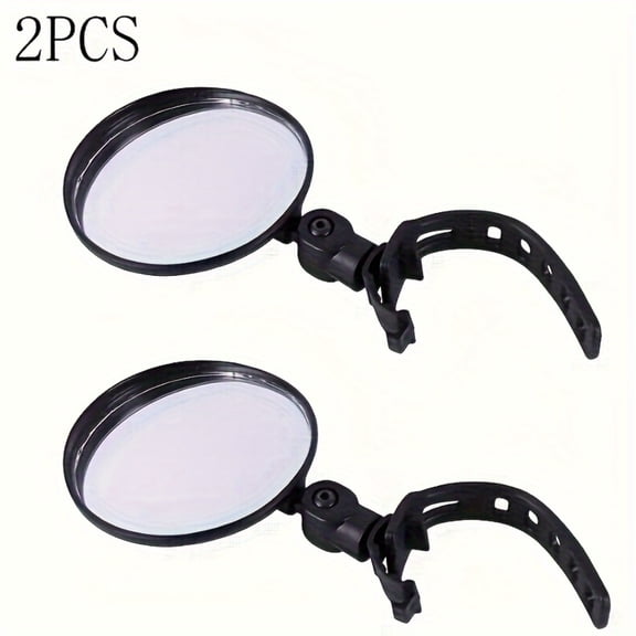 2 Adjustable Bike Mirrors - Improved Road Safety and Visibility, Acrylic Lens Material