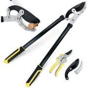 2 Adjustable Heavy Duty Loppers with Garden Shears