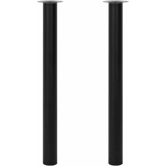 2 Adjustable Height Table Legs 28 to 43.3 Inches, Sturdy Replacement Table Legs Black for Desk, Worktop, Breakfast Bar