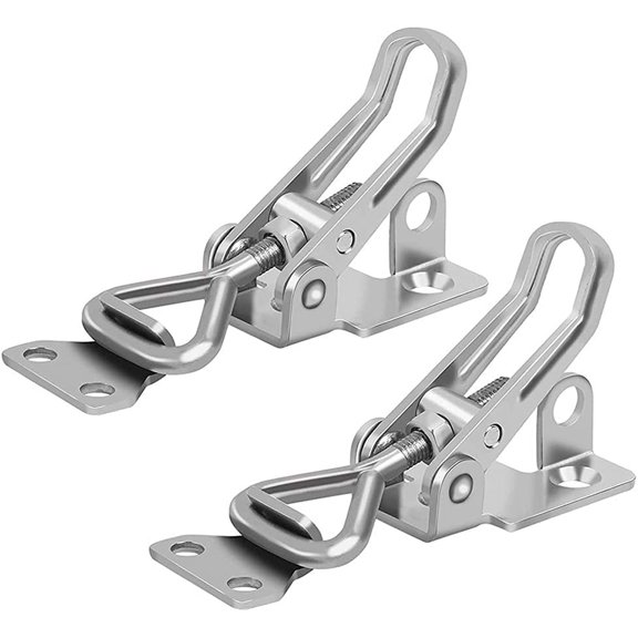 2 Adjustable Metal Lever Latches with Lock Buckle Rust-proof Snap Lock Tool Box/Cabinet/Door Security Lock Set