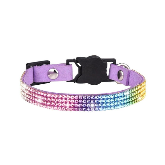 2 Adjustable Sizes Personalized White Rhinestone Cat Collars With Tie Girls Cat Collar With Metal Buckle Adjustable Puppy Collars For Cat As Pet Gift XS
