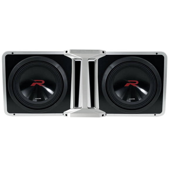 2 Alpine R2-SB10V Loaded 10" 750W R-W10D4 Subwoofers + Ported Sub Enclosure Box