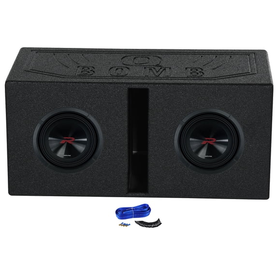 R2 Subs (2) Alpine R2-W8D2 8” 350W RMS Car Audio Subwoofers+Vented Sub Box ...