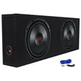 thumbnail image 1 of (2) Alpine RS-W12D4 12” 600w RMS Shallow Subwoofers DVC Slim Subs+Enclosure Box, 1 of 15