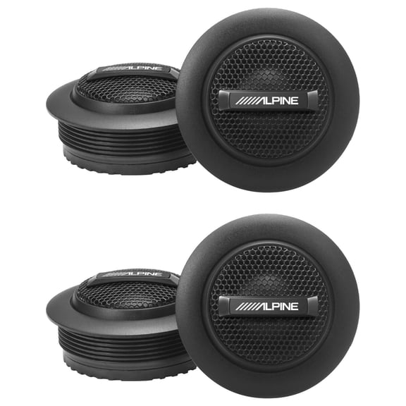 2 Alpine S-S10TW 240W S-Series 1" Silk Dome Tweeter Set