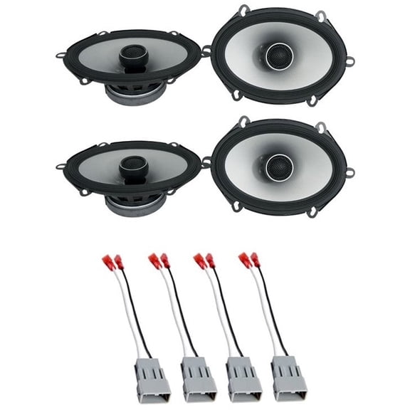 2 Alpine S2-S68 6x8" Rear & Front Speaker Fit 1989-97 Ford Thunderbird + Harness