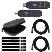 2 Alto Professional Bluetooth Total MKII XLR-Equipped Rechargeable Bluetooth Audio Adapters with Cables & Case Package