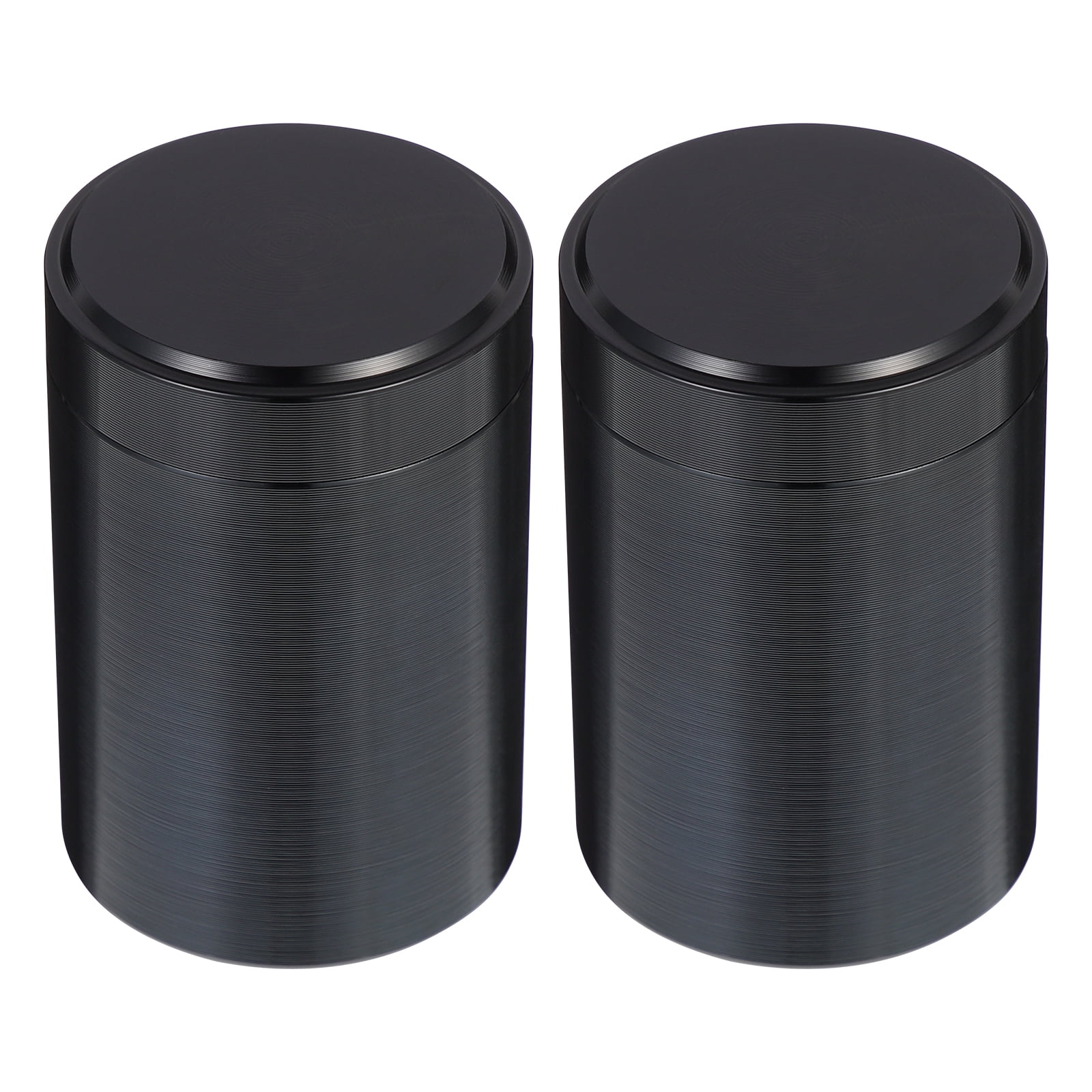 2 Aluminum Storage Jars Empty Round Bottles Portable Airtight Smell