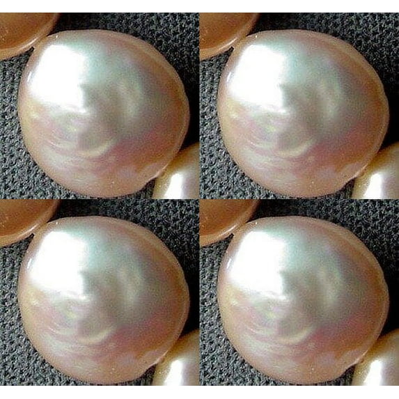 2 Amazing Natural Peach Freshwater Coin Pearls