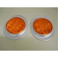 thumbnail image 1 of (2) Amber 3" Round Truck Semi Trailer Mail Box Reflex Reflectors / Aluminum Base, 1 of 4