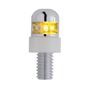 (2) Amber LED Stainless Steel Directional Accent Utility Lights / Dash RV Car