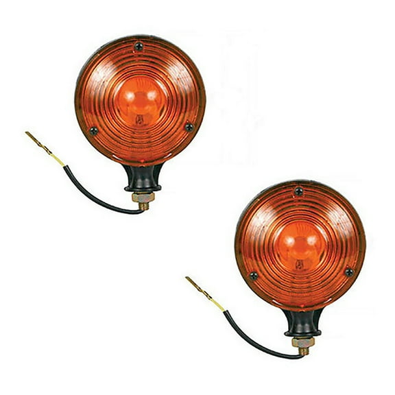 RAParts Amber Safety Warning Light Pair 12V Fits Massey Ferguson Tractors & Equipment