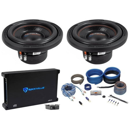 (2) American Bass XD-1022 900w 10" Car Subwoofers Subs+Mono Amplifier+Amp Kit