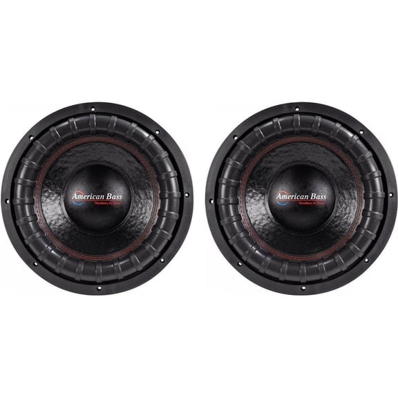 American Bass XFL-1222 12 Inch 2000W Competition Car Subwoofer, Dual 2 Ohm, 3 Inch Voice Coil, 220 Oz Magnet, Pair, 2-piece
