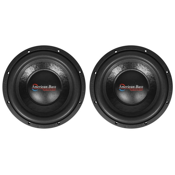2) American Bass XO 1044 10" 600 Watt Car Audio Subwoofers DVC 4-ohm Subs XO1044