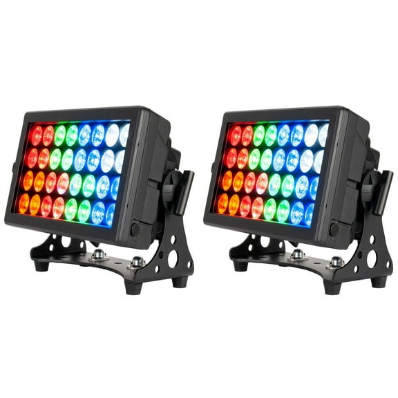 (2) American DJ 32 HEX PANEL IP RGBAW+UV DMX Outdoor Wash/Blinder/Strobe Lights