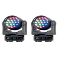 thumbnail image 1 of (2) American DJ ADJ VIZI WASH Z19 380 Watt RGBW LED DMX Moving Head Wash Lights, 1 of 9