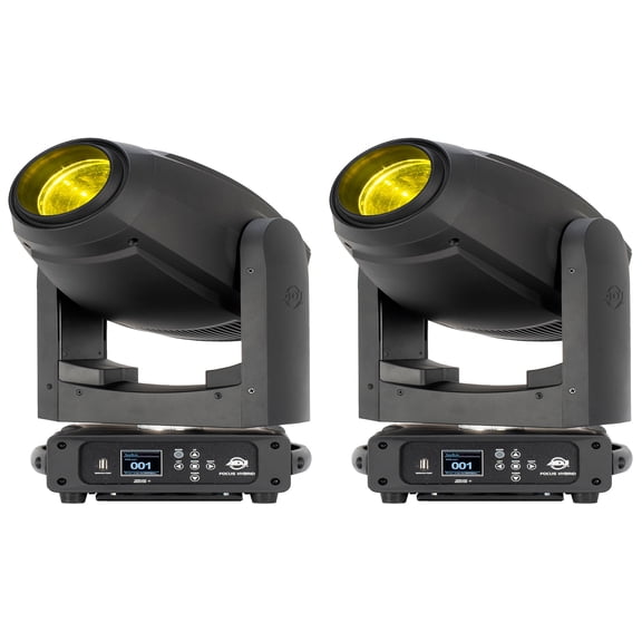 (2) American DJ FOCUS HYBRID LED Wireless DMX Moving Head Spot/Beam/Wash Lights