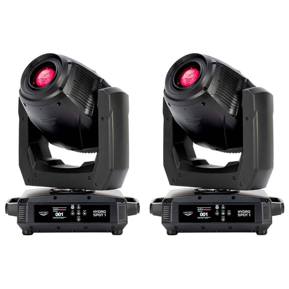 (2) American DJ Hydro Spot 1 Outdoor LED Wireless DMX Moving Head Spot Lights