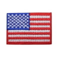 thumbnail image 1 of 2" American Flag - Red Boarder - Iron on Applique/Embroidered Patch, 1 of 2
