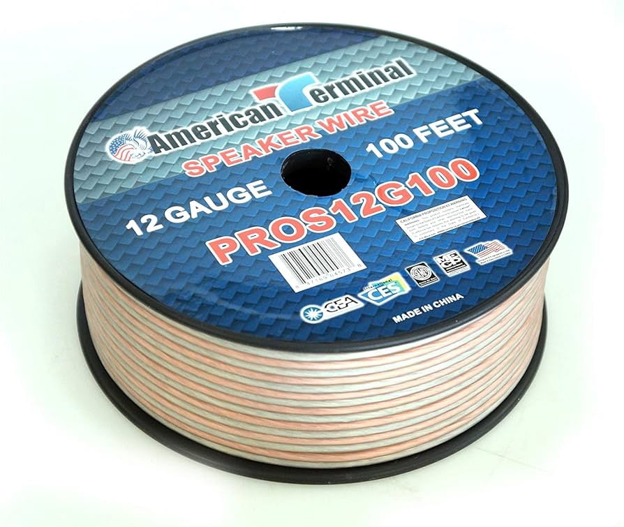 American Terminal PROS12G100 100FT 12 Gauge PRO PA DJ Car Home Marine Audio Speaker Wire Cable