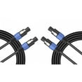 thumbnail image 1 of 2 American Terminal TCSMSM12 Speakon Male to Speakon Male Speaker Cable (12 feet), 1 of 8