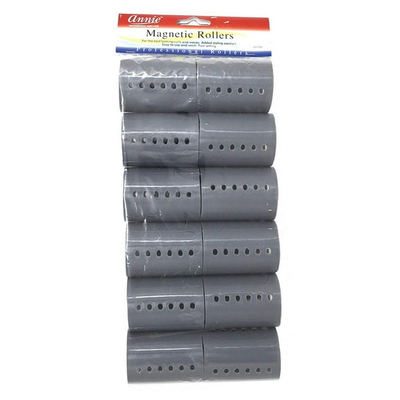 2" Annie Rollers Magnetic, Gray, 12/PK