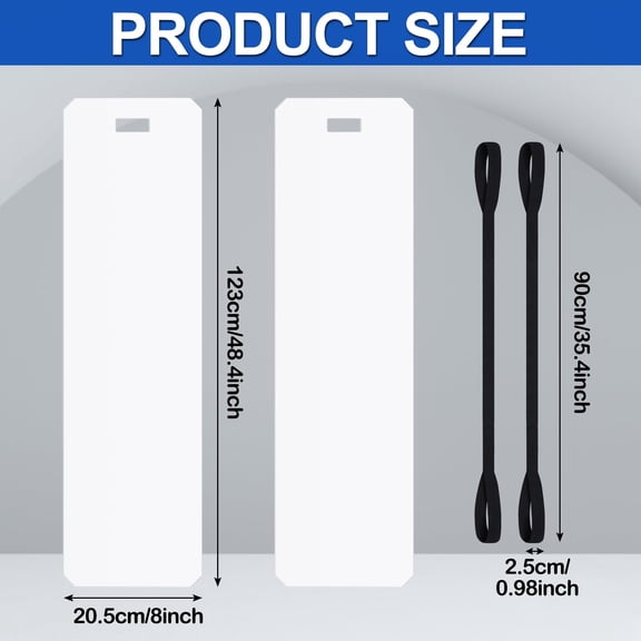 2 Appliance Sliders with Pull Strap, 48.43 x 8.07 Inches, PE Plastic Furniture Movers for Refrigerator, Washer, Dryer