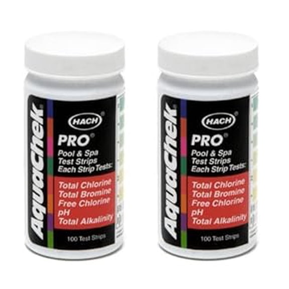 2) Aquachek 511710 Pro Swimming Pool Spa 5 in 1 Test Kit Strips 5-Way 100 pack, Model: 2 x 511710 , Home & Outdoor Store